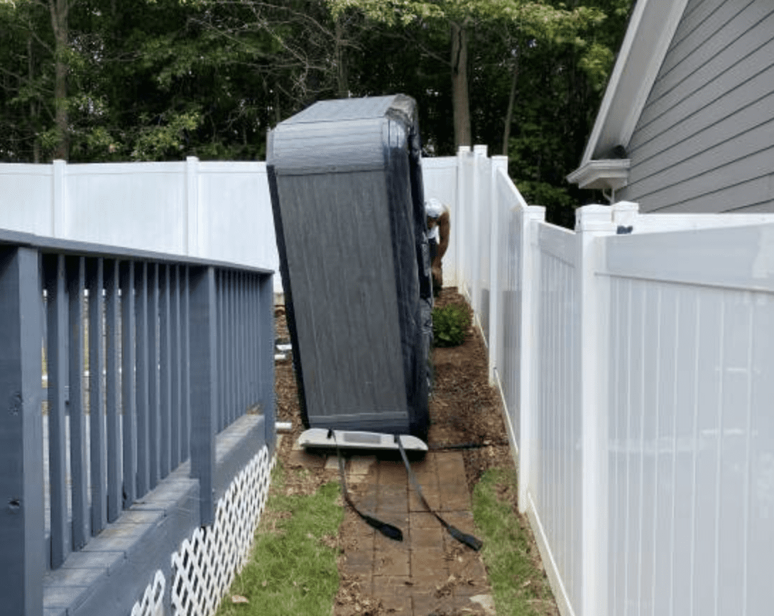 moving a hot tub, Hot tubs